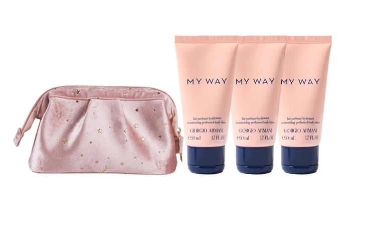 

Набор для ухода за кожей amani classic perfume body lotion silk dumpling bag из 2 предметов с успокаивающим действием GIORGIO ARMANI