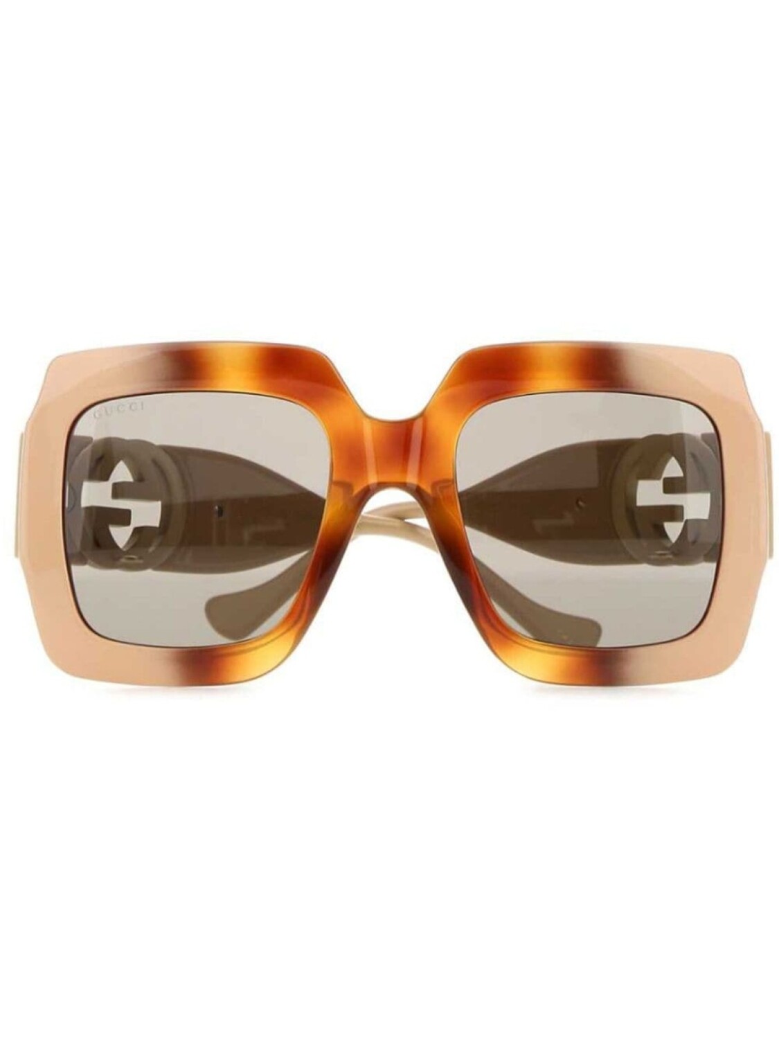 

Gucci Eyewear солнцезащитные очки с цепочкой, коричневый