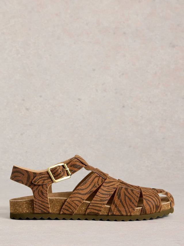 Хетти замшевые сандалии Fisherman с ортопедической стелькой White Stuff, Brown/Multi