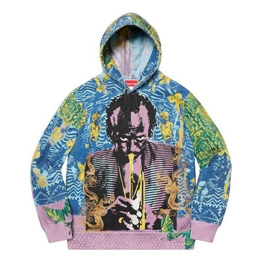

Толстовка ss20 week 1 miles davis hooded sweatshirt Supreme, мультиколор
