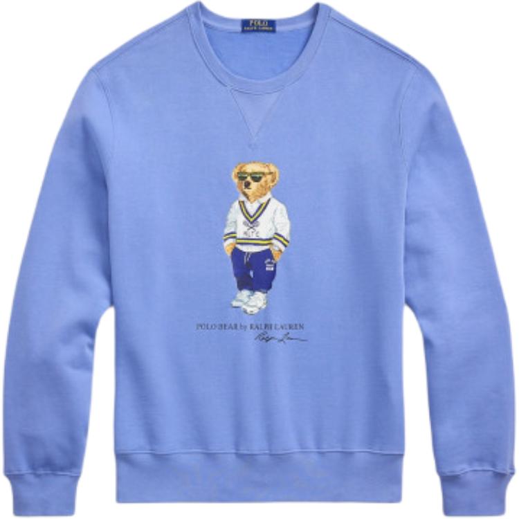 Толстовка с круглым вырезом и изображением медведя Polo Ralph Lauren, светлый синий