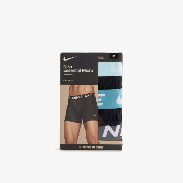 

Средние трусы с фирменной резинкой, 3 шт., из эластичного джерси Nike, мультиколор
