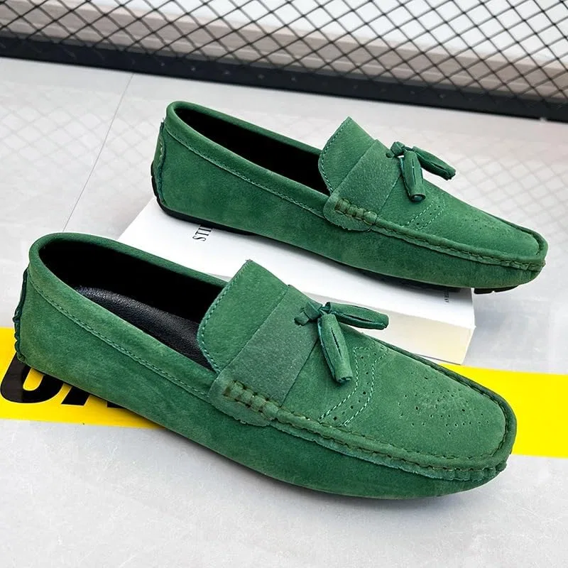 Лоферы с кисточкой из замши Mens, Loafers Penny Loafers, зеленый PUGHGAETZF — фото 4