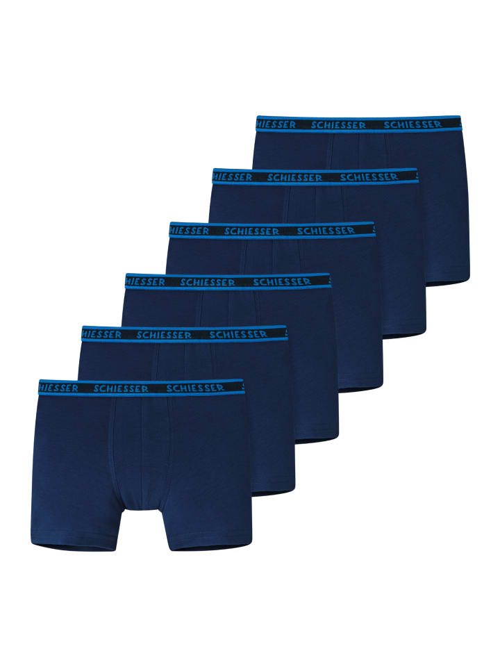 

Schiesser Ретро трусы для мальчиков, мальчиков, из органического хлопка 95/5, синего цвета