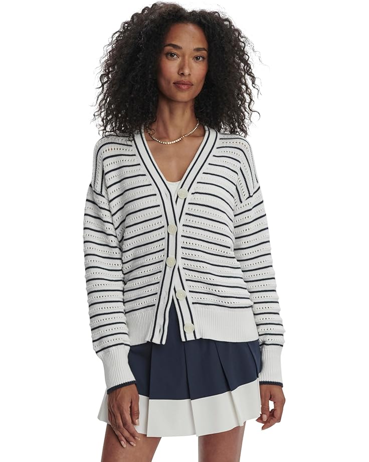 

Свитер Varley Antonia Relaxed Cardigan, цвет White/Blue Nights