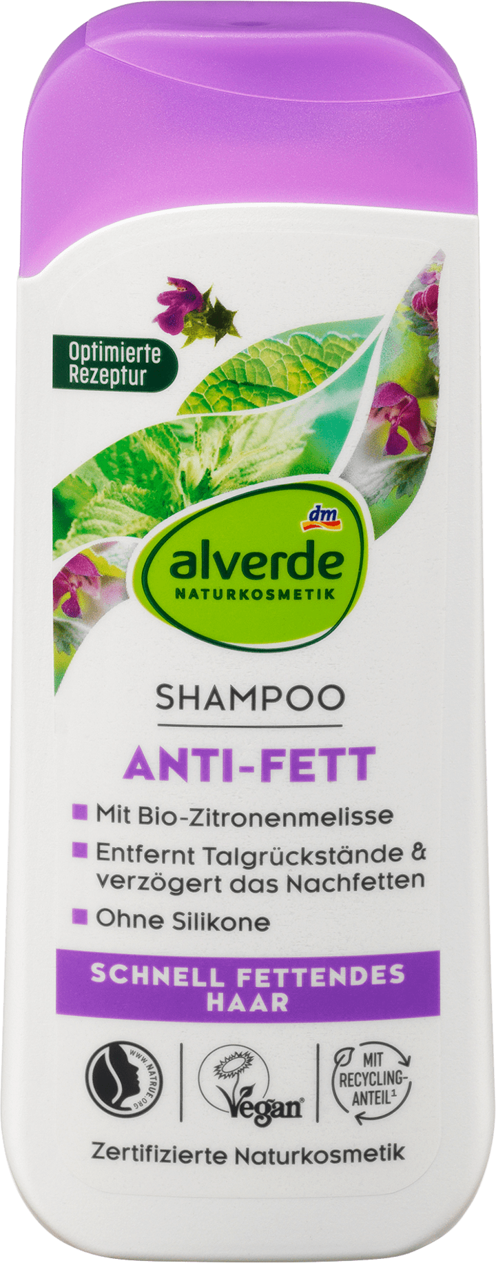 

Шампунь alverde NATURKOSMETIK Shampoo Anti Fett Brennnessel, Zitronenmelisse, 200 ml