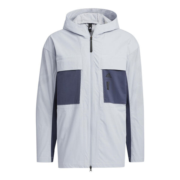 

Куртка Men's adidas Solid Color Hooded Zipper Jacket Deep Navy Blue, мультиколор
