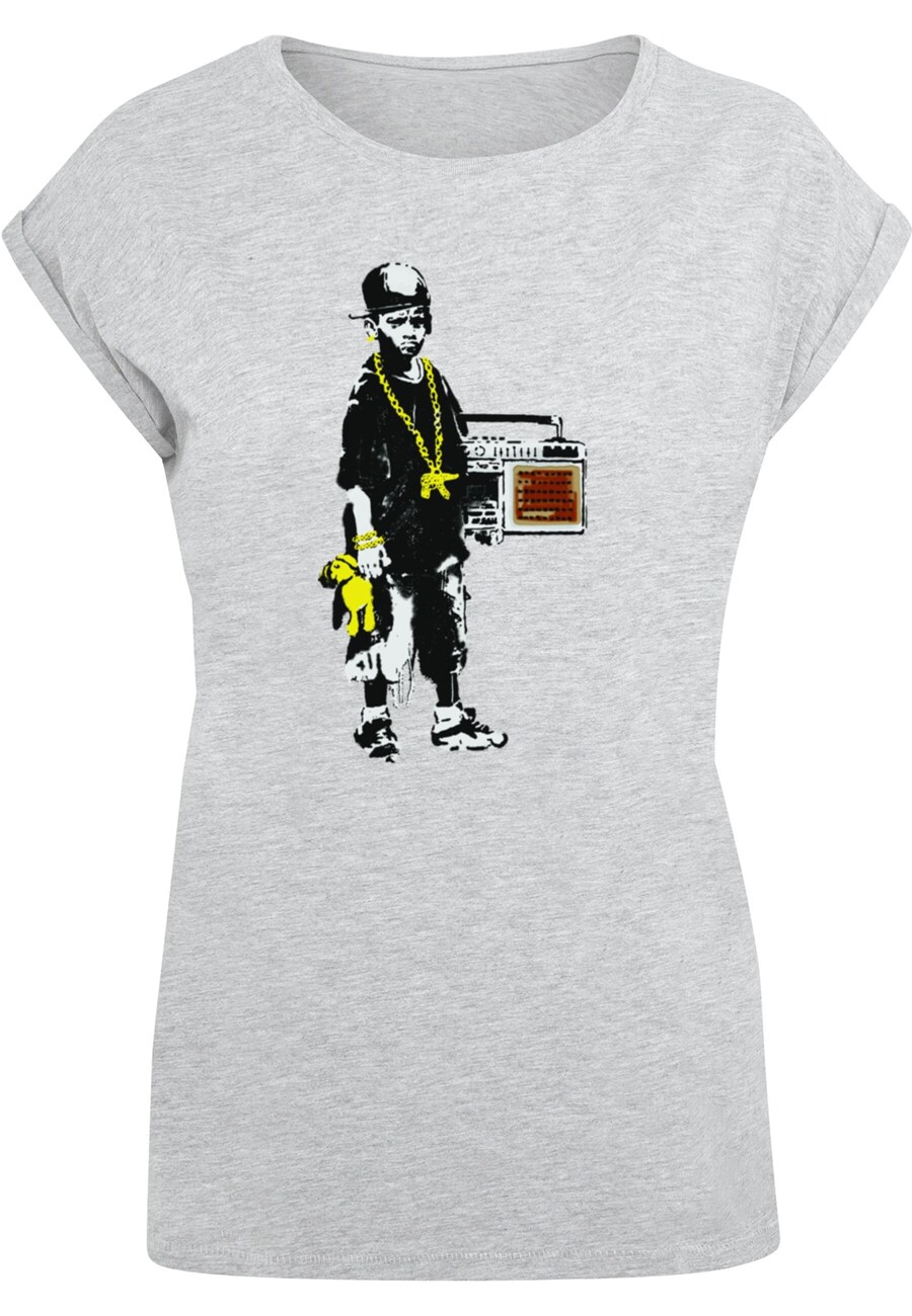 

Рубашка Merchcode Brandalised - Boy With Teddy, пятнистый серый
