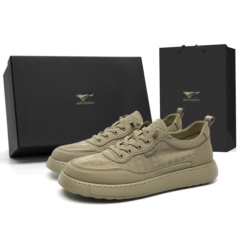 

Низкие повседневные туфли мужские SEPTWOLVES, Khaki (Standard Leather Shoe Size)