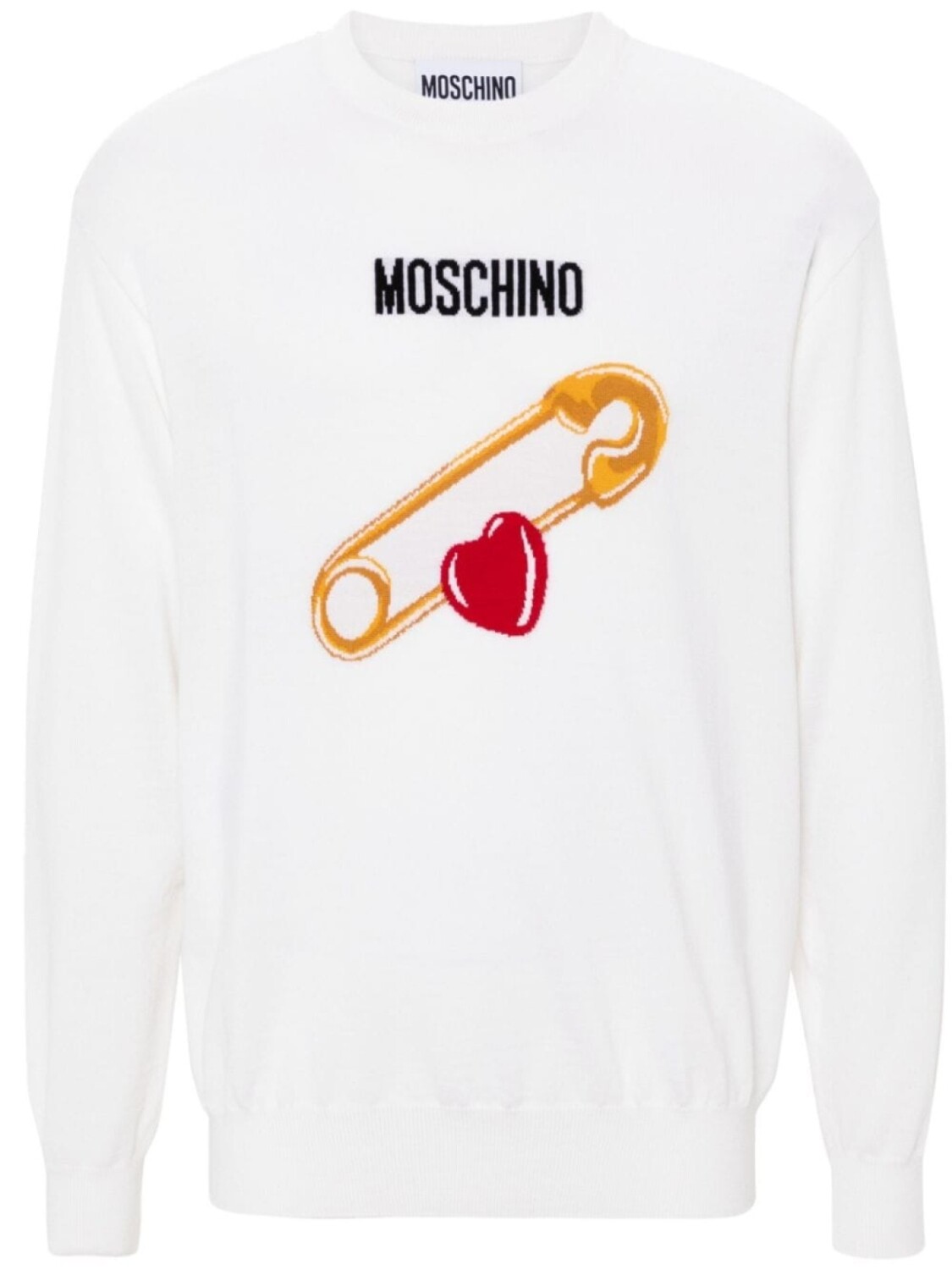 

Moschino узорчатый свитер с интарсией, нейтральный цвет