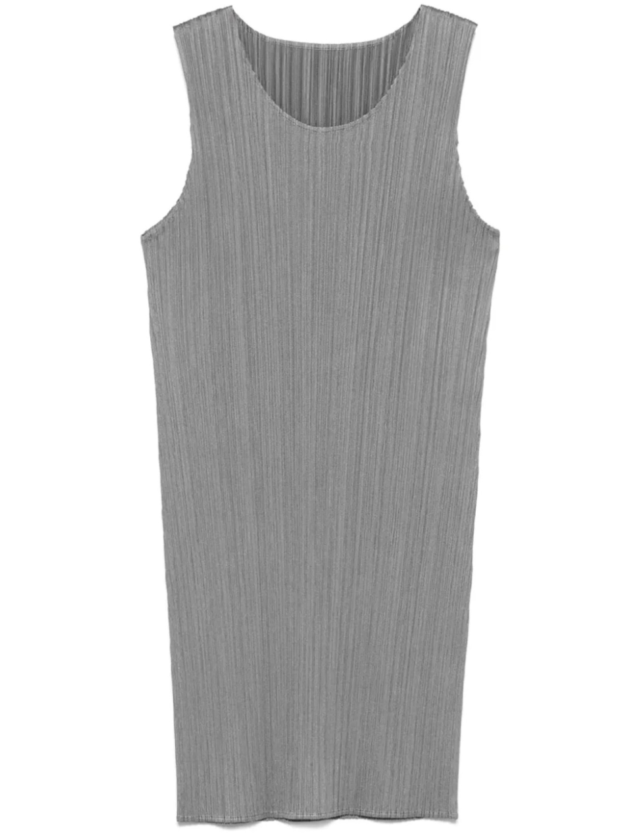 

Pleats Please Issey Miyake плиссированное мини-платье, серый