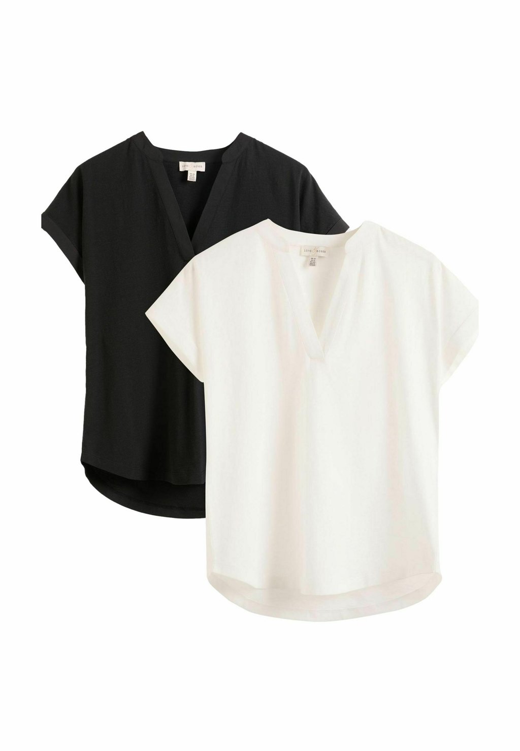 

Базовая футболка 2- PACK - Print T-shirt Love & Roses, черный