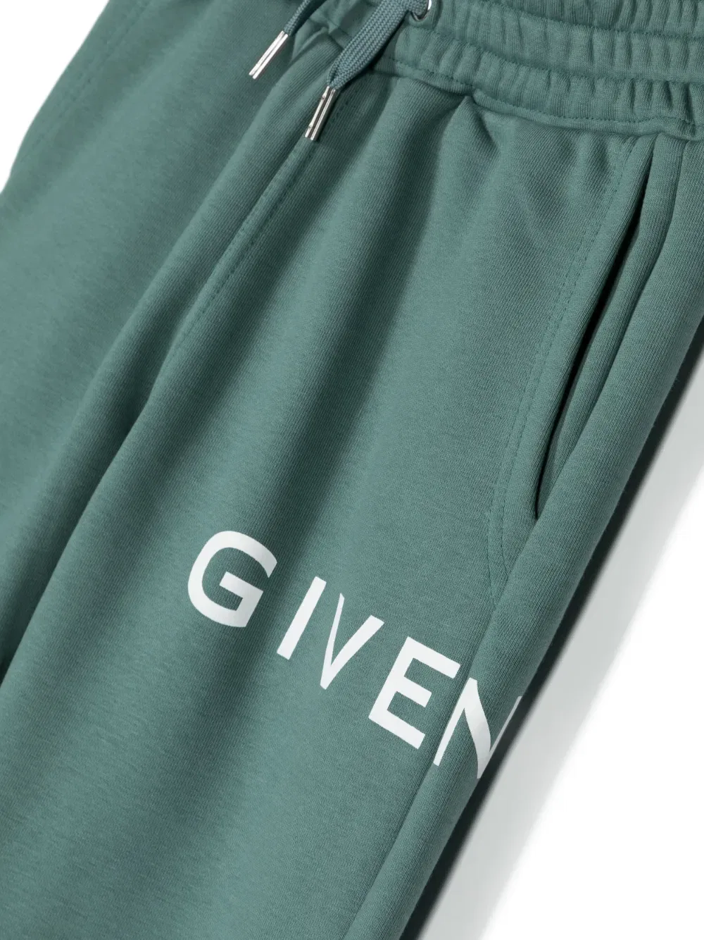 Спортивные брюки из флиса с логотипом Givenchy Kids, зеленый — фото 3