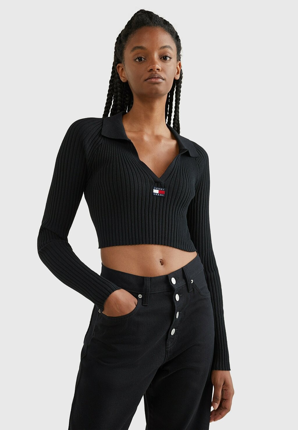 

Рубашка поло TJW XS BADGE COLLAR Tommy Jeans, черный