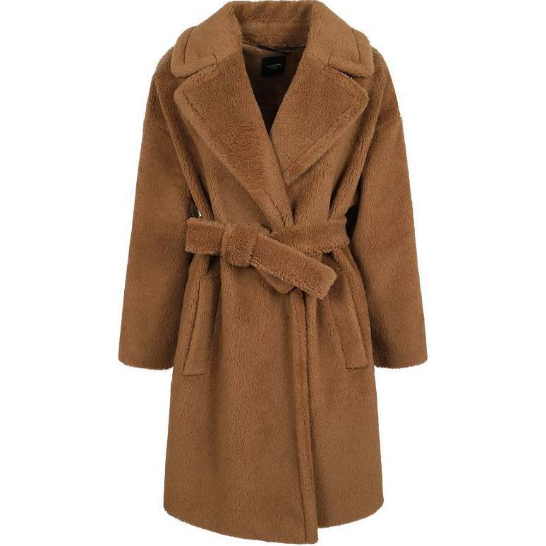 

WEEKEND MaxMara Приталенное длинное пальто, Brown