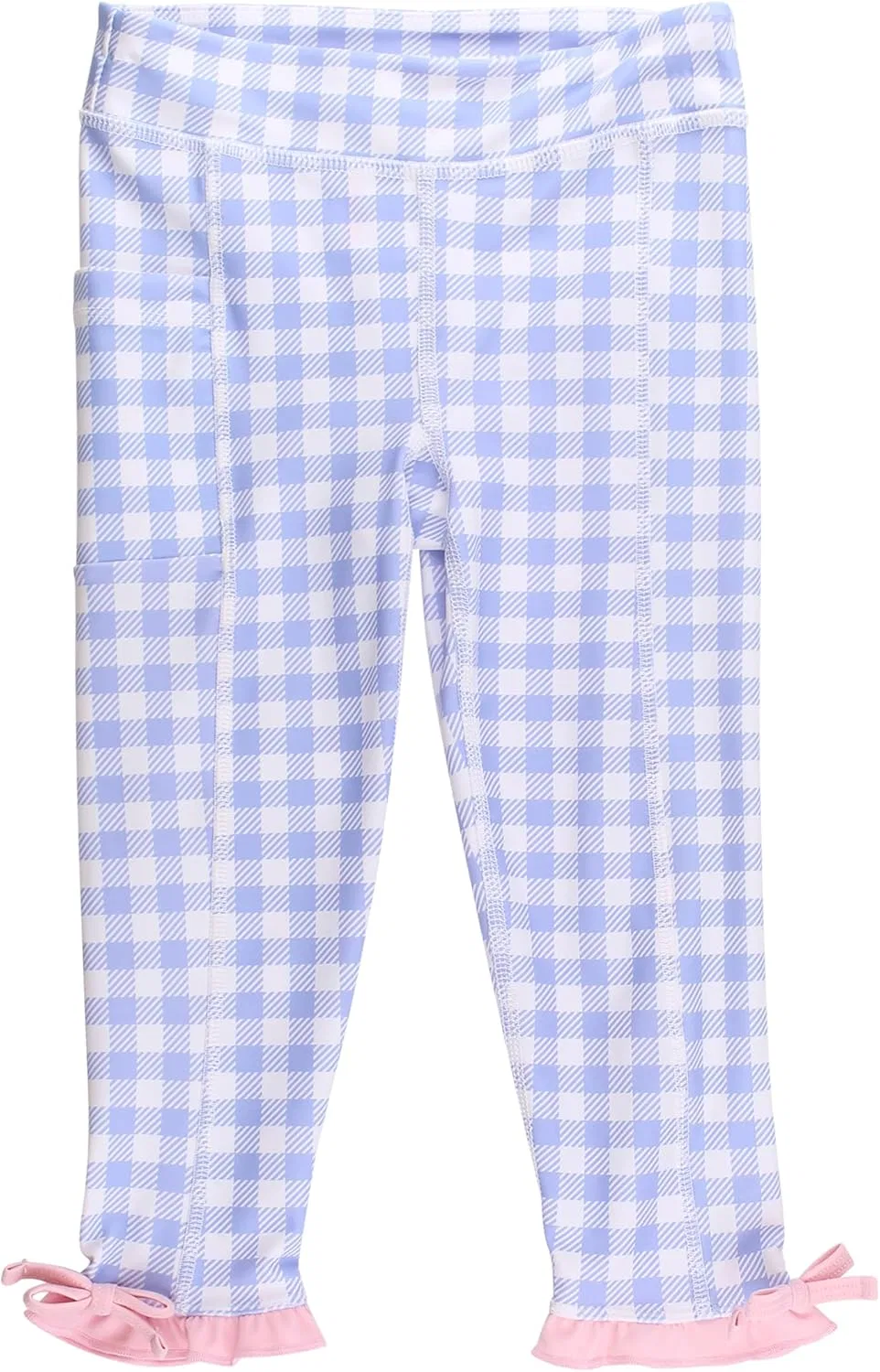Леггинсы для девочек UPF50+ RuffleButts, Periwinkle Blue Gingham