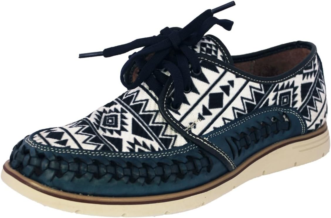 

Мужские профессиональные сандалии-уарачи Cowboy 87 синие, из настоящей мексиканской кожи, на шнуровке, повседневные Cowboy Professional