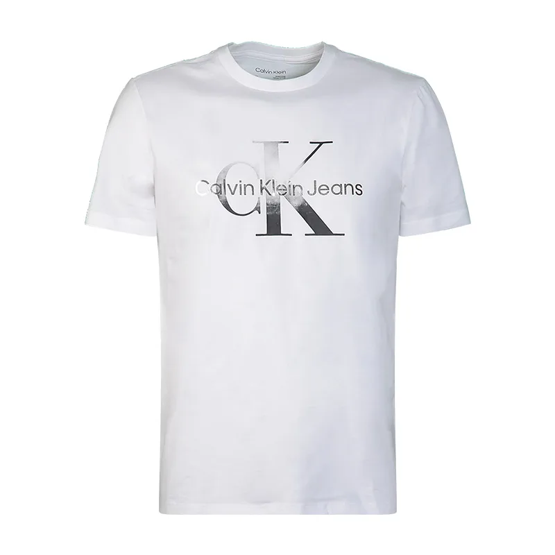 Футболка мужская с круглым вырезом Calvin Klein, White Silver Letter