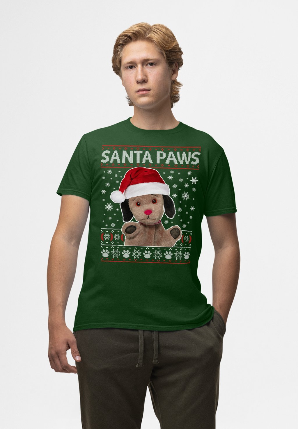 

Футболка с принтом SOOTY CHRISTMAS SWEEP SANTA PAWS Henry Tiger, темно-зеленый