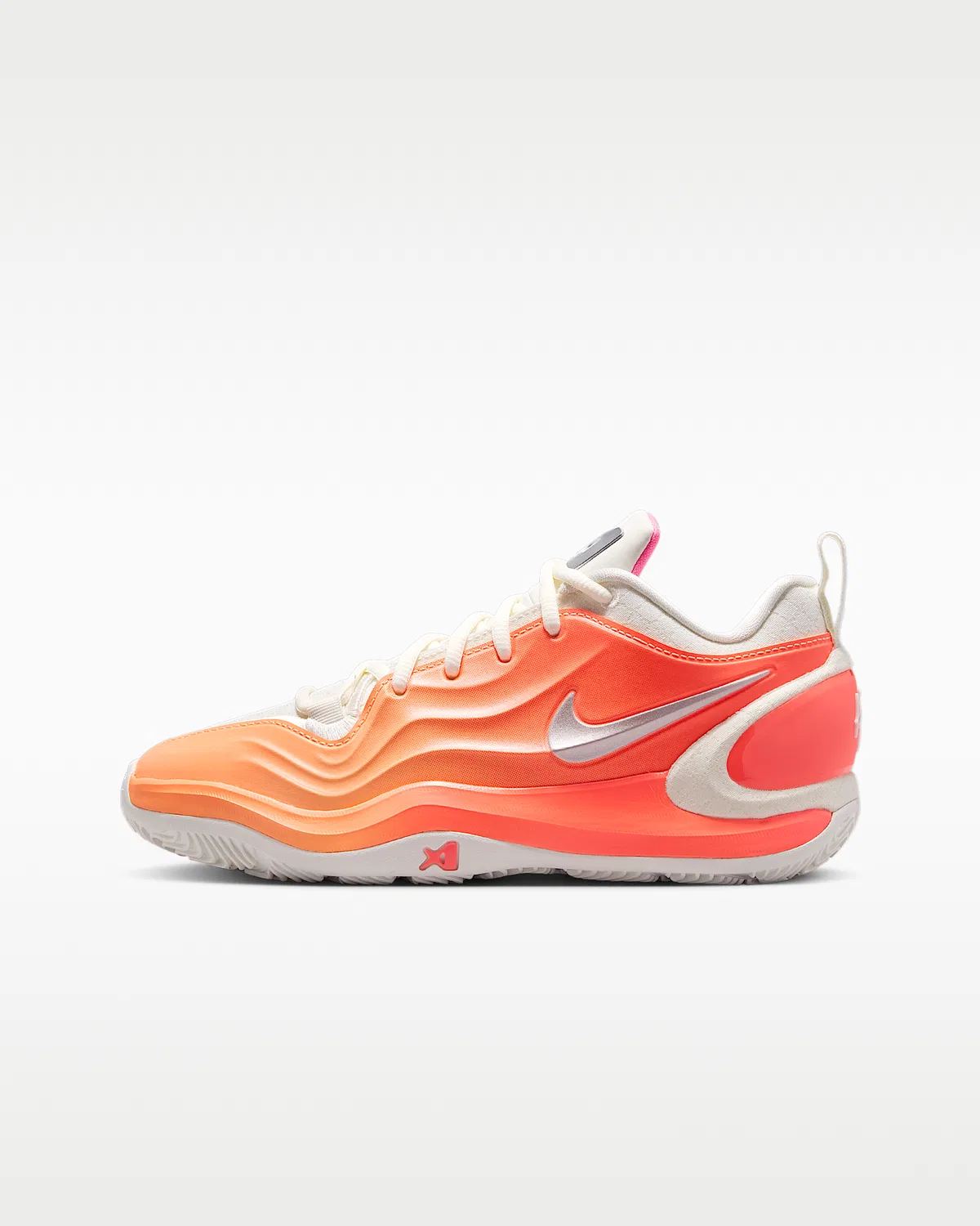 A'ja Wilson A'Two баскетбольные кроссовки для детей, Orange Pulse/Sail/Hot Lava/Metallic Silver