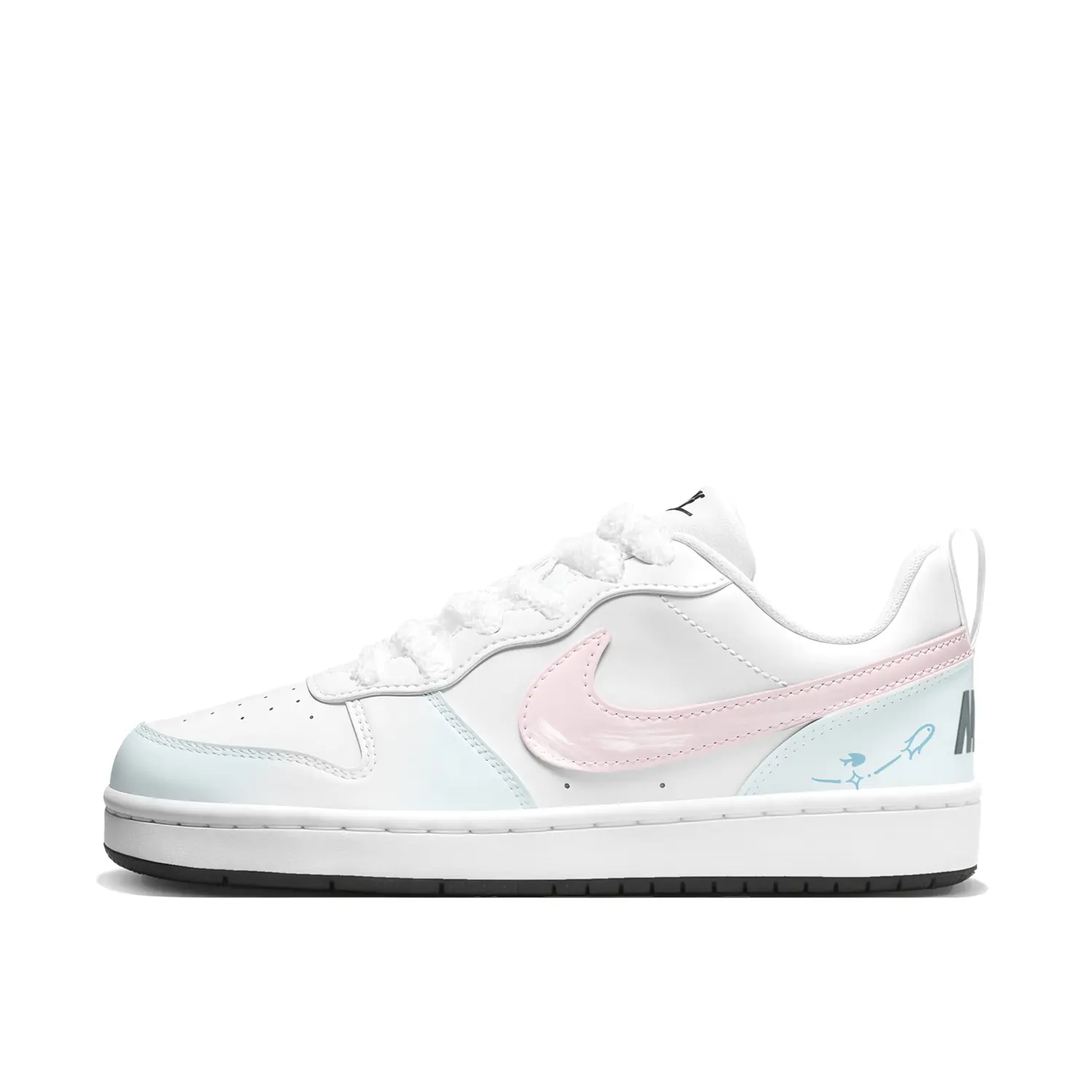 

Детские скейтерские кроссовки Court Borough для младших школьников Nike, розовый/зеленый