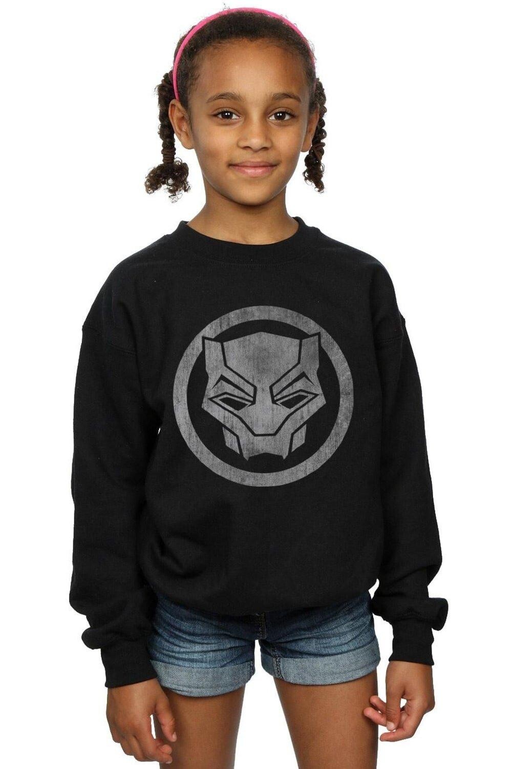 

Толстовка с принтом Black Panther Icon Marvel, черный