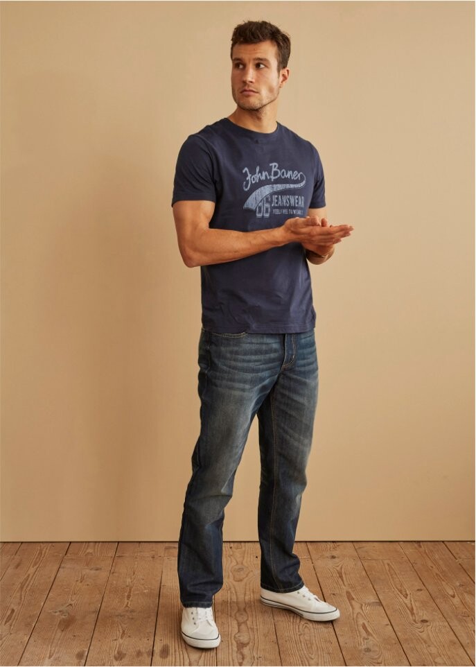Прямые джинсы обычного кроя John Baner Jeanswear, синий — фото 2