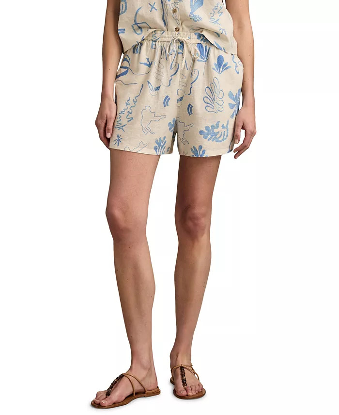 

Женские шорты The Beach из льняной смеси Lucky Brand, белый