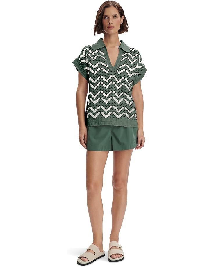 

Поло Varley Joelle Crochet Polo Top, цвет Cilantro