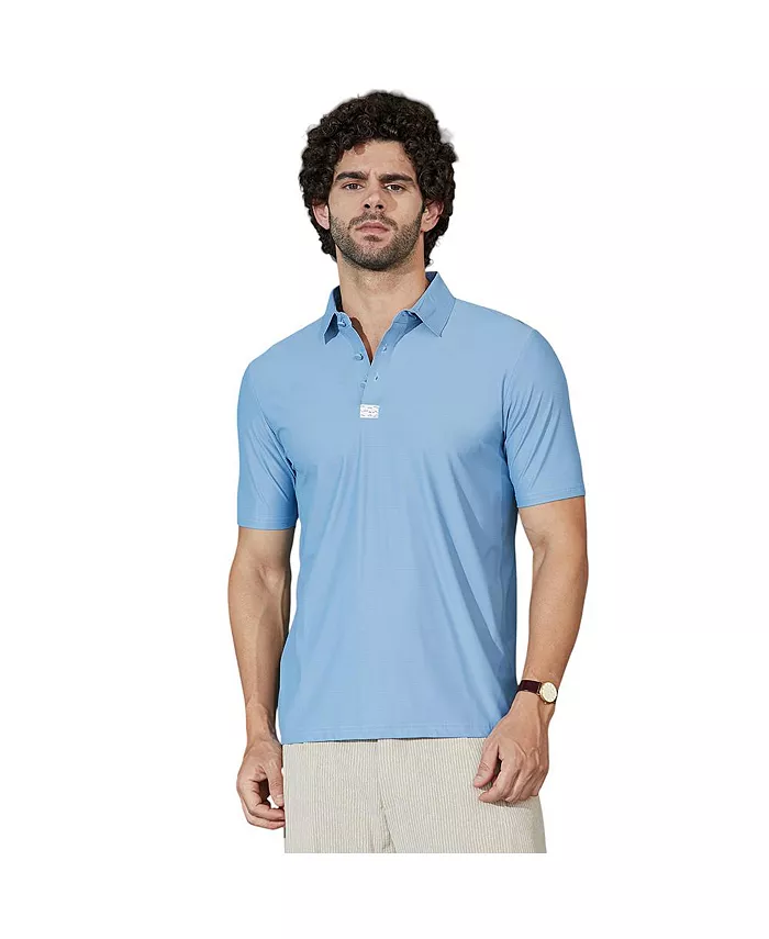 

Мужская поло-футболка Powder Blue Seamless Waffle Campus Sutra, синий