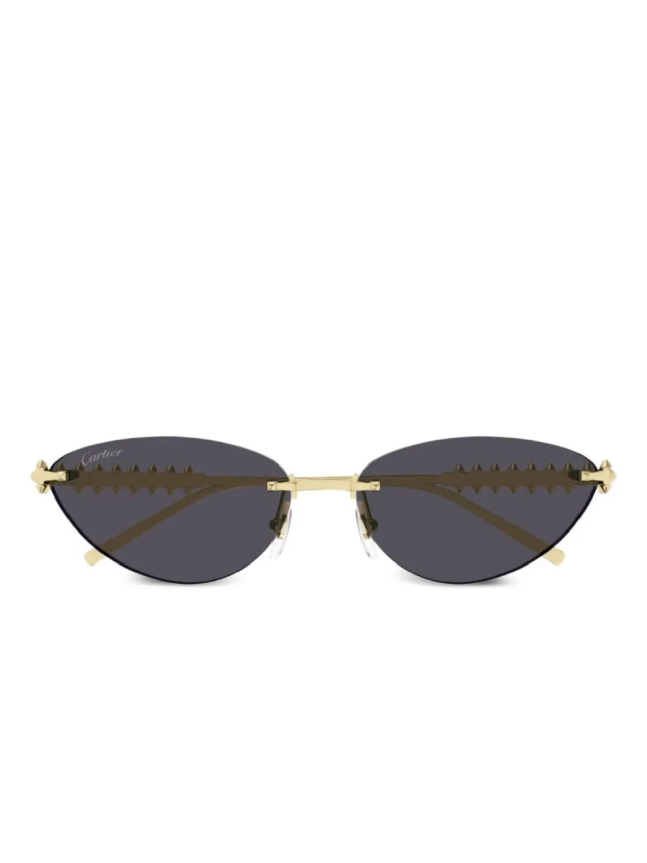

Солнцезащитные очки в геометрической оправе Cartier Eyewear, золотой