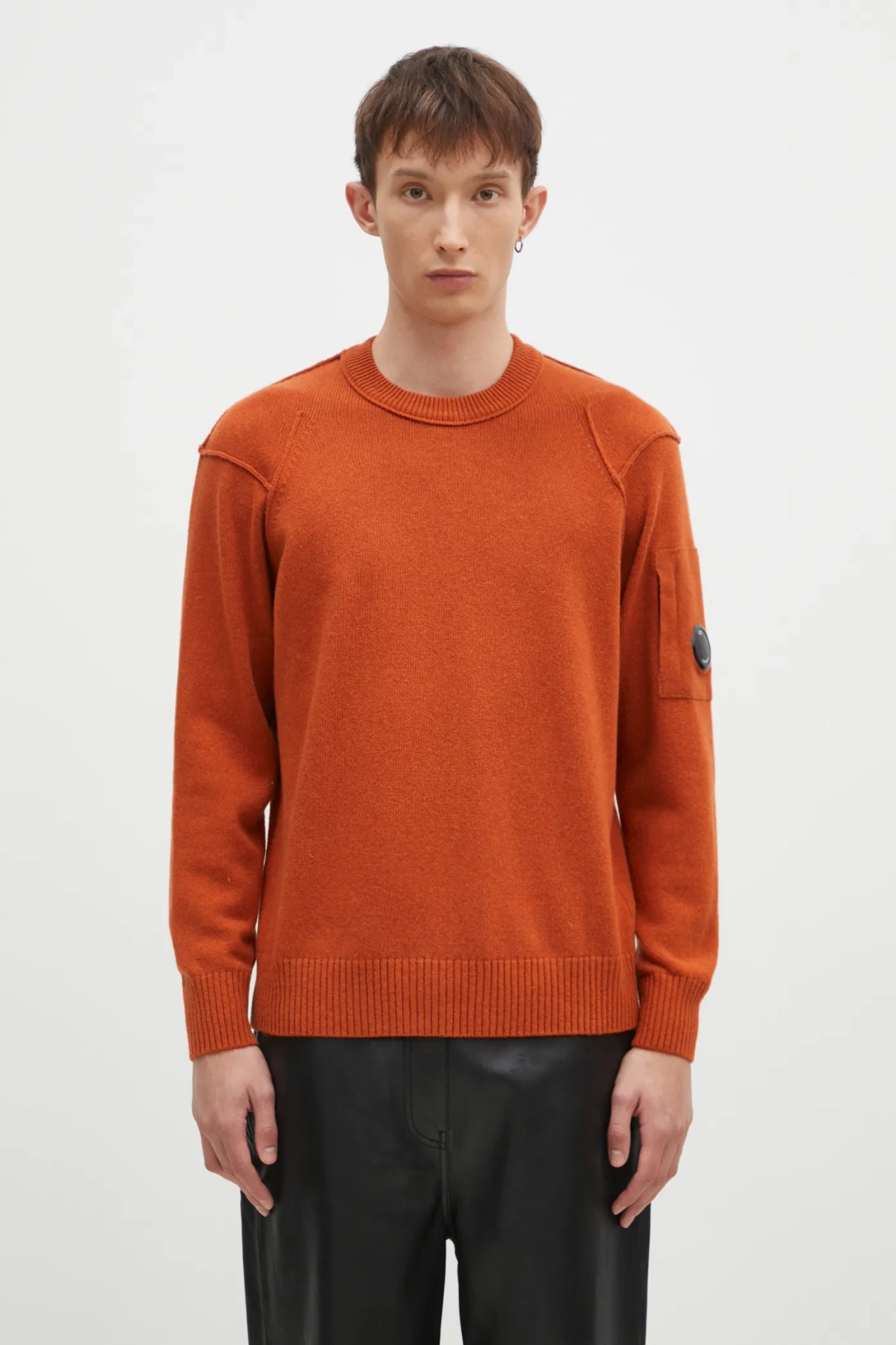 

Шерстяной свитер Kinit GRS с круглым вырезом Lambswool C.P. Company, оранжевый