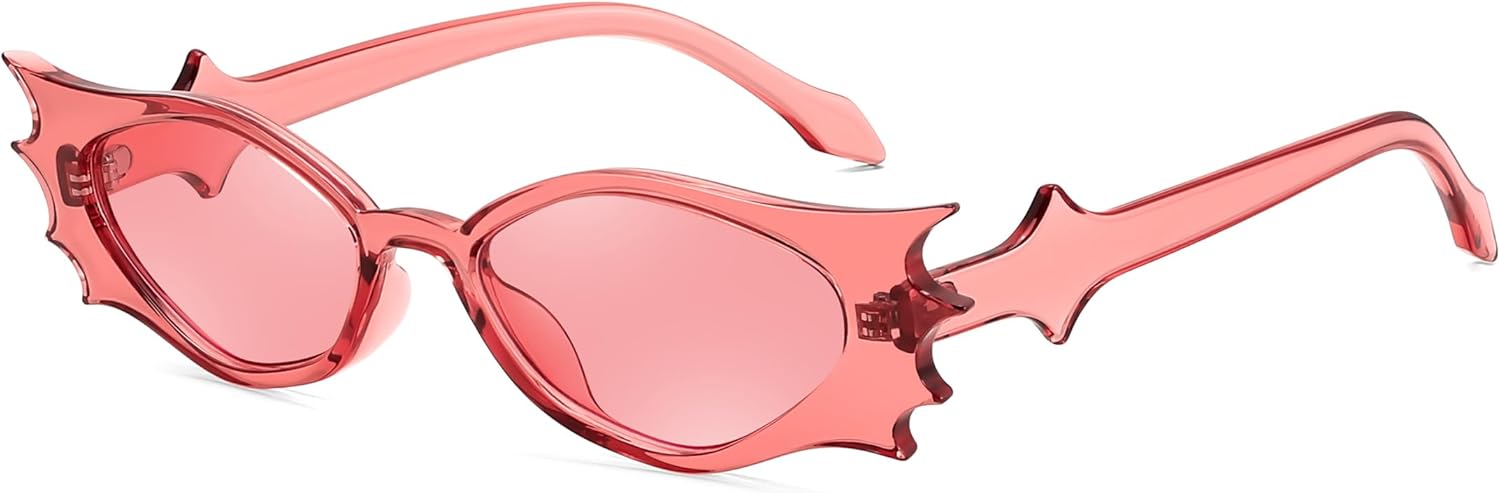 

Забавные солнцезащитные очки FEISEDY для женщин, мужчин и детей, в форме бабочки и летучей мыши, идеально подходят для семейного Хэллоуина и вечеринок, артикул B4188, Pink