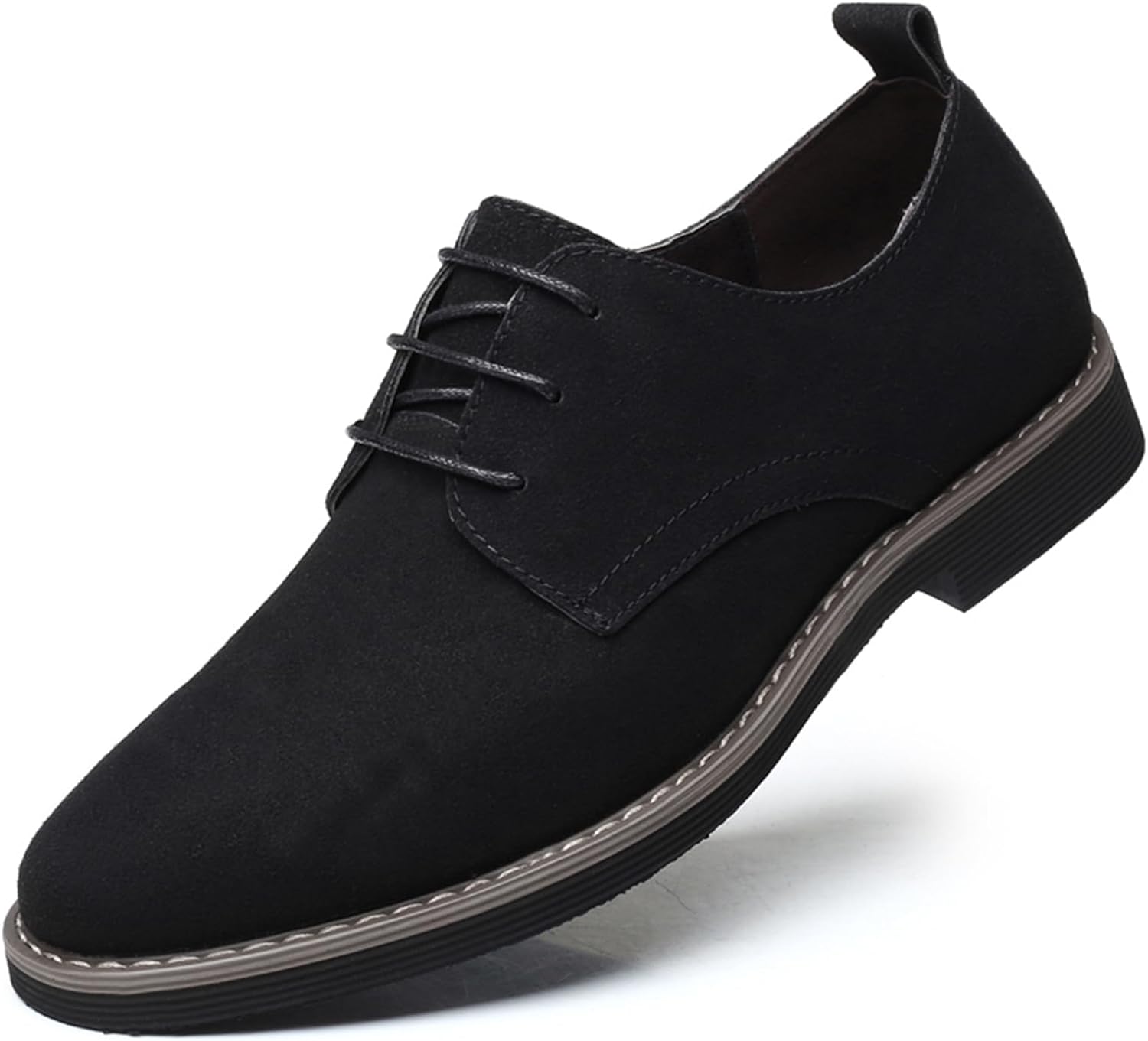 

Мужские оксфорды NIGXWNS Классические туфли из искусственной замши на шнуровке, свадебные туфли, удобные деловые и повседневные формальные туфли для мужчин, черный