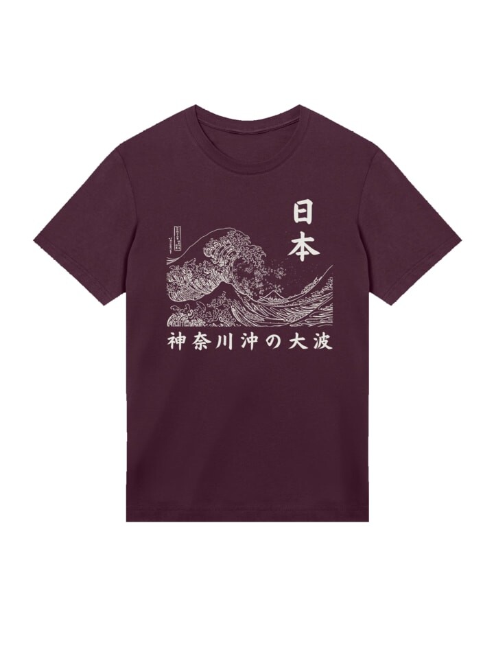 

Футболка F4NT4STIC T-Shirt Kanagawa Welle Golden Gai, цвет maroon