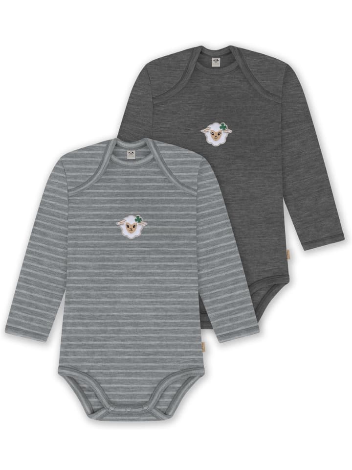 

Normani Outdoor Sports Комплект из 2 детских боди с длинными рукавами из мериносовой шерсти, цвет Окленд, серый/антрацитовый