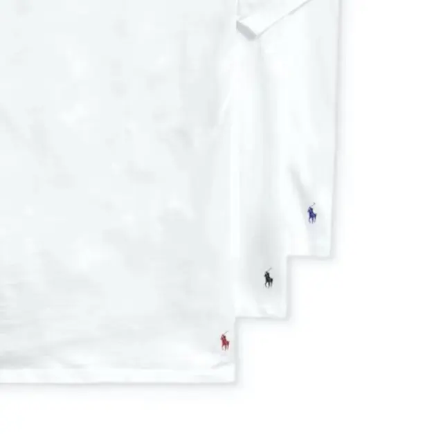 Хлопковая футболка, набор из трех Polo Ralph Lauren, белый — фото 4