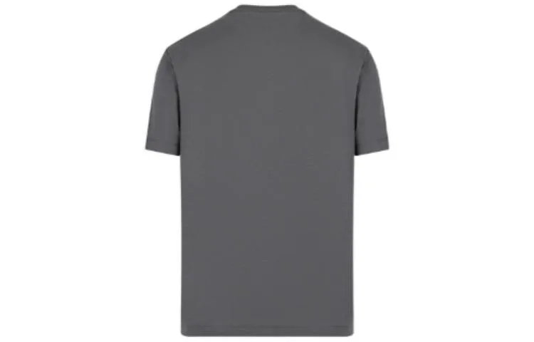EMPORIO ARMANI Футболка EA7 мужская Iron Gray с круглым вырезом Moderate Straight Fit — фото 3