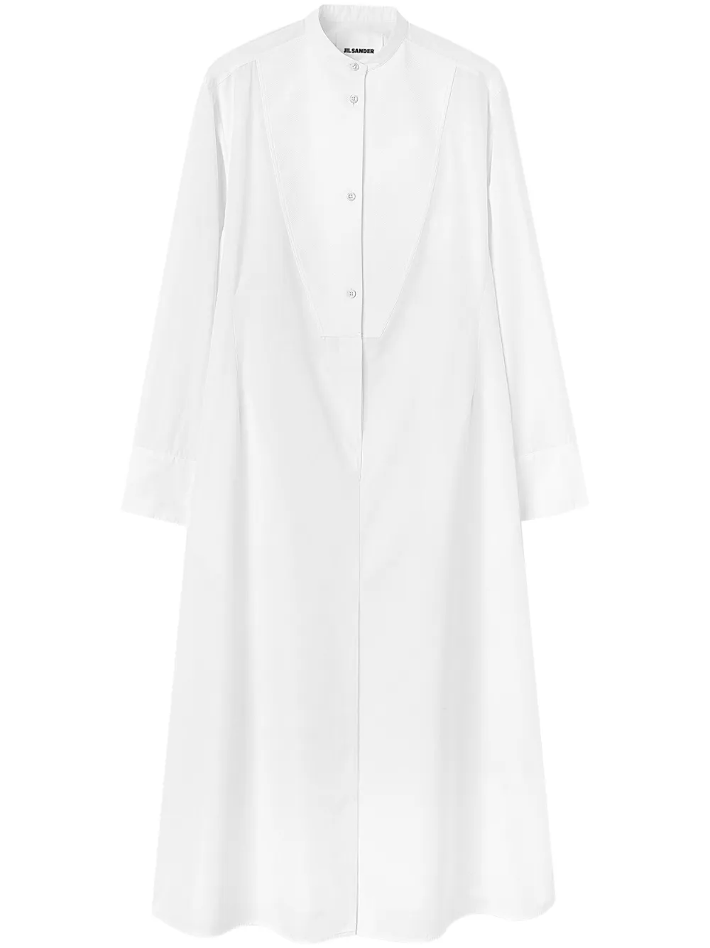 

Платье-рубашка с длинными рукавами JIL SANDER, белый