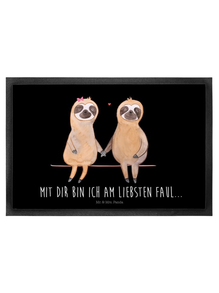 

Коврик для ног Mr. & Mrs. Panda, черный