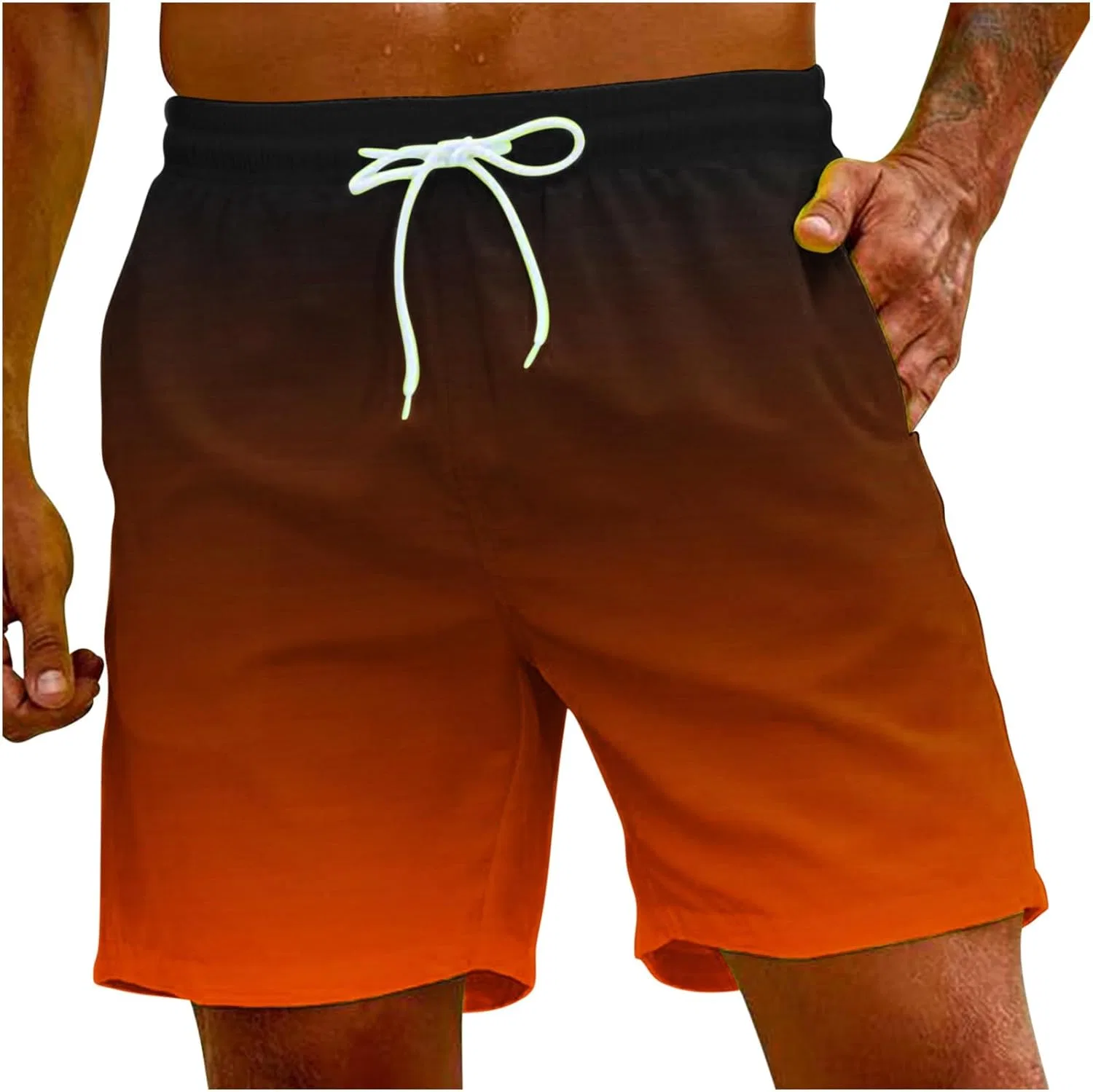 Мужские спортивные шорты Gradient Printing, Orange