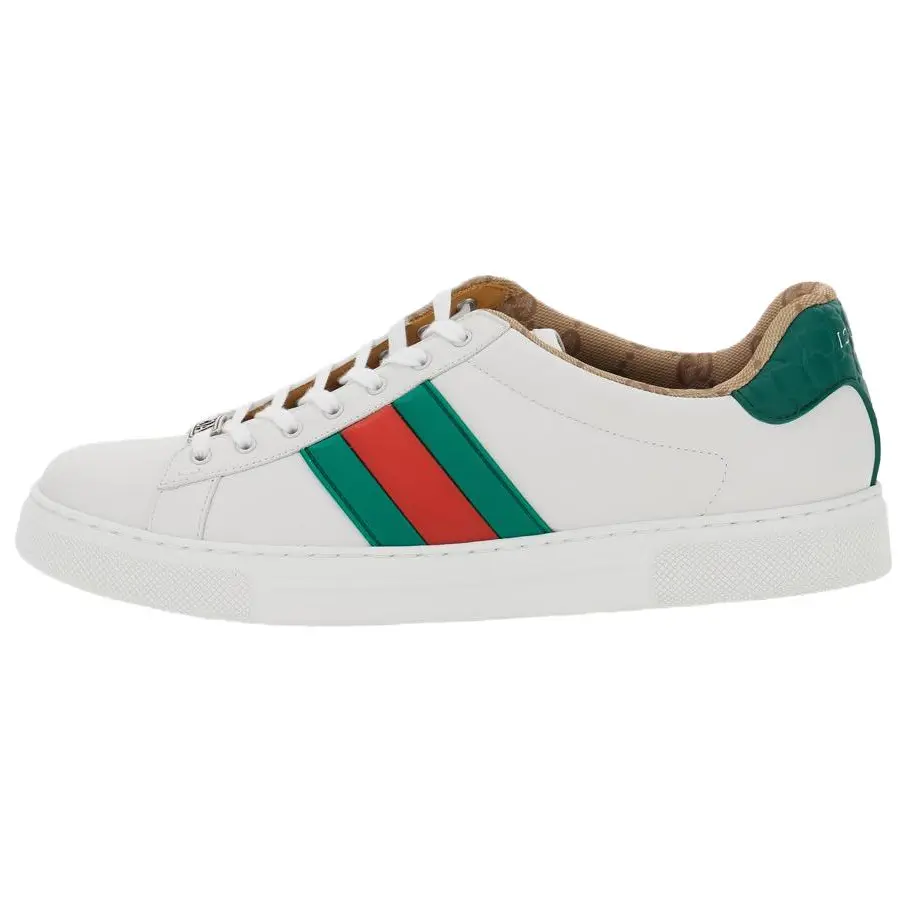 

GUCCI Низкие кроссовки для скейтбординга ACE, белые, мужские