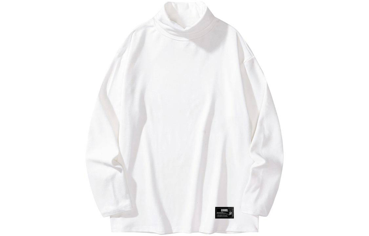 

Футболка Unisex Half Turtleneck утепленная, флисовая, Heavyweight ZIAREL, белый[removable logo]