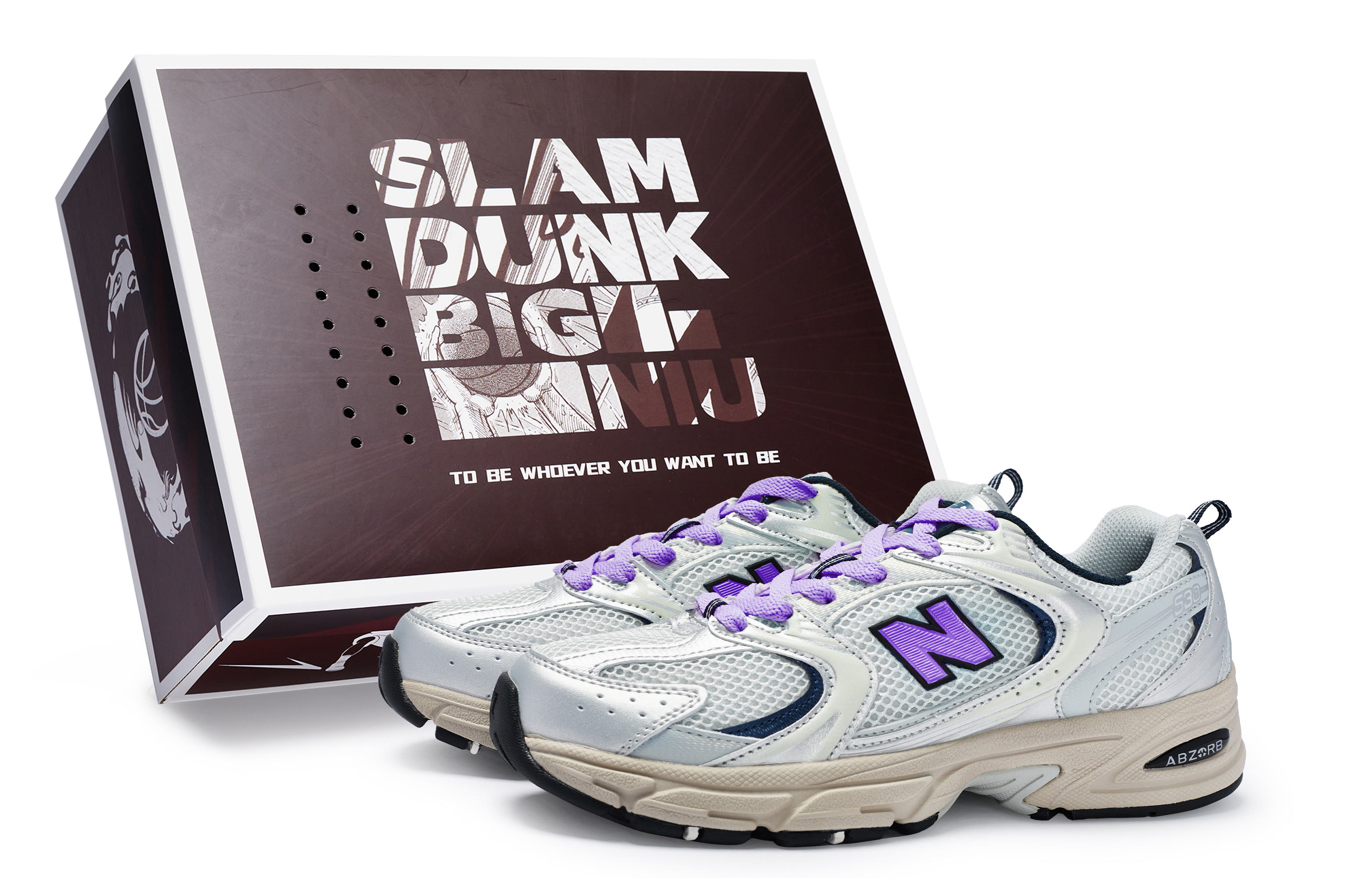 

Кроссовки NB 530 унисекс с низким верхом фиолетовые New Balance