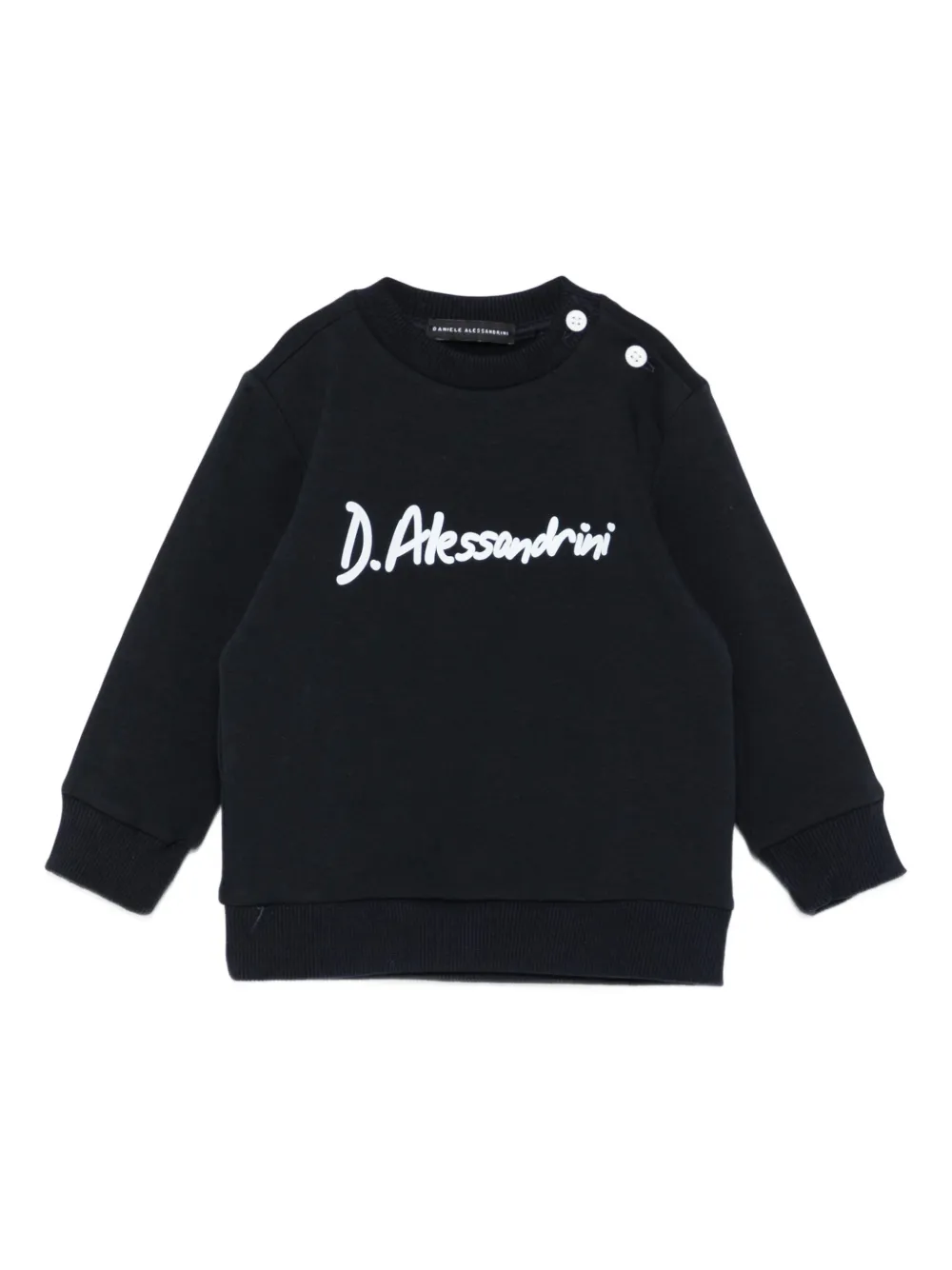

Свитшот с принтом логотипа Daniele Alessandrini Kids, синий