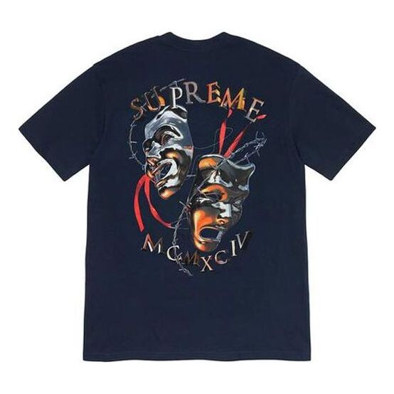 

Футболка ss20 week 1 laugh now tee printing short sleeve navy blue Supreme, синий