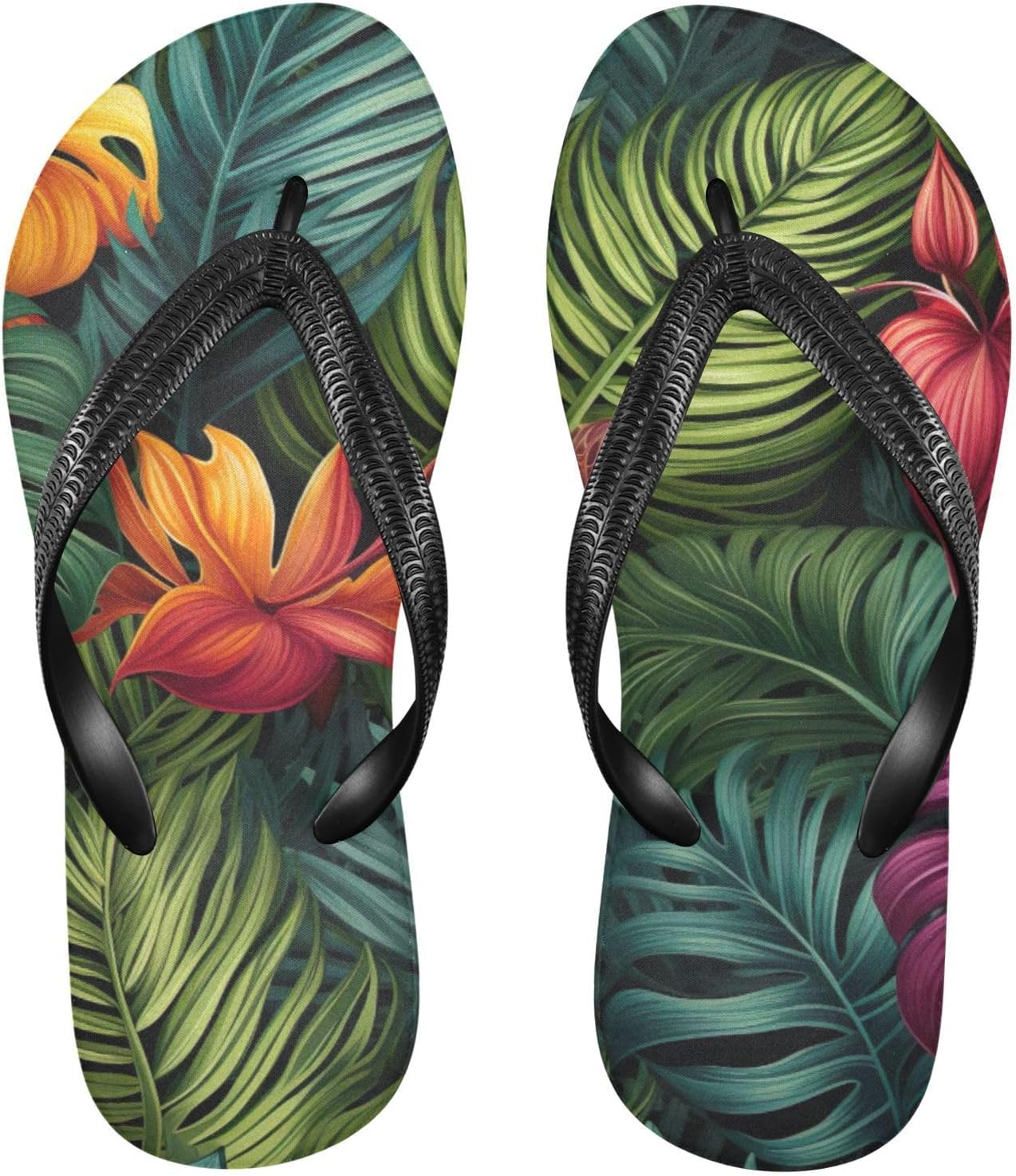 

Женские и мужские летние пляжные шлепанцы Palm Leaf с тропическим дизайном, для душа Kfbe