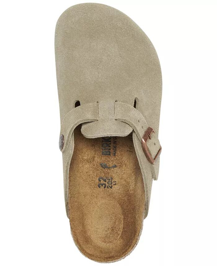 Замшевые кожаные сабо Little Kids Boston от Finish Line Birkenstock, бежевый — фото 3