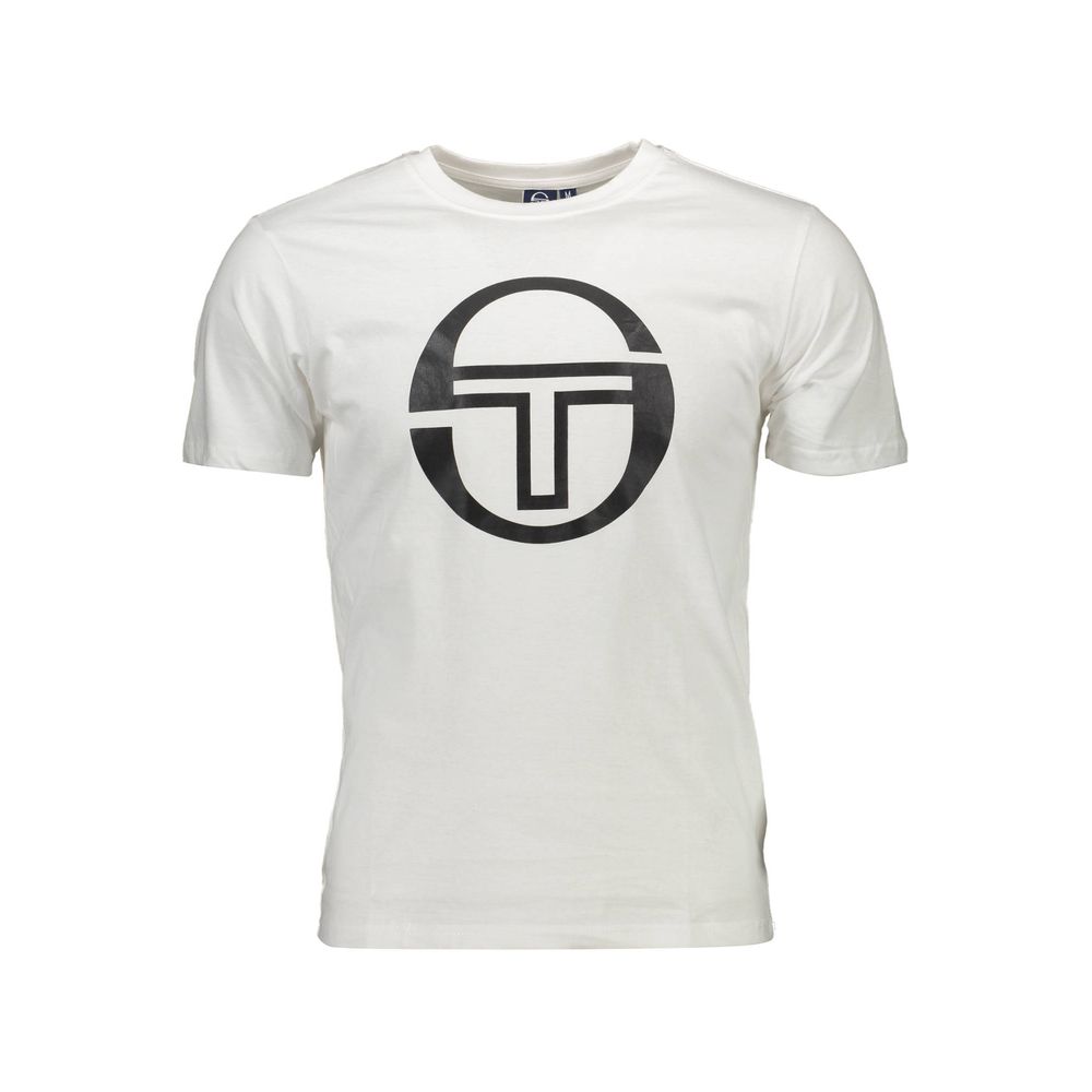 

Белая хлопковая мужская футболка Sergio Tacchini