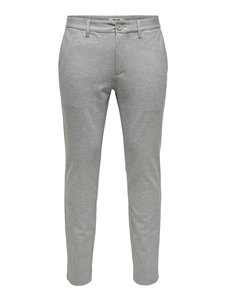 

ONLY & SONS Брюки чинос "Марк" - приталенный крой - светло-серый цвет